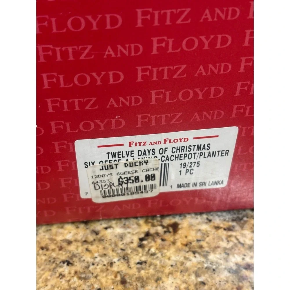 Fitz and Floyd Twelve Days of‎ Christmas Six Geese a Laying Cachepot
